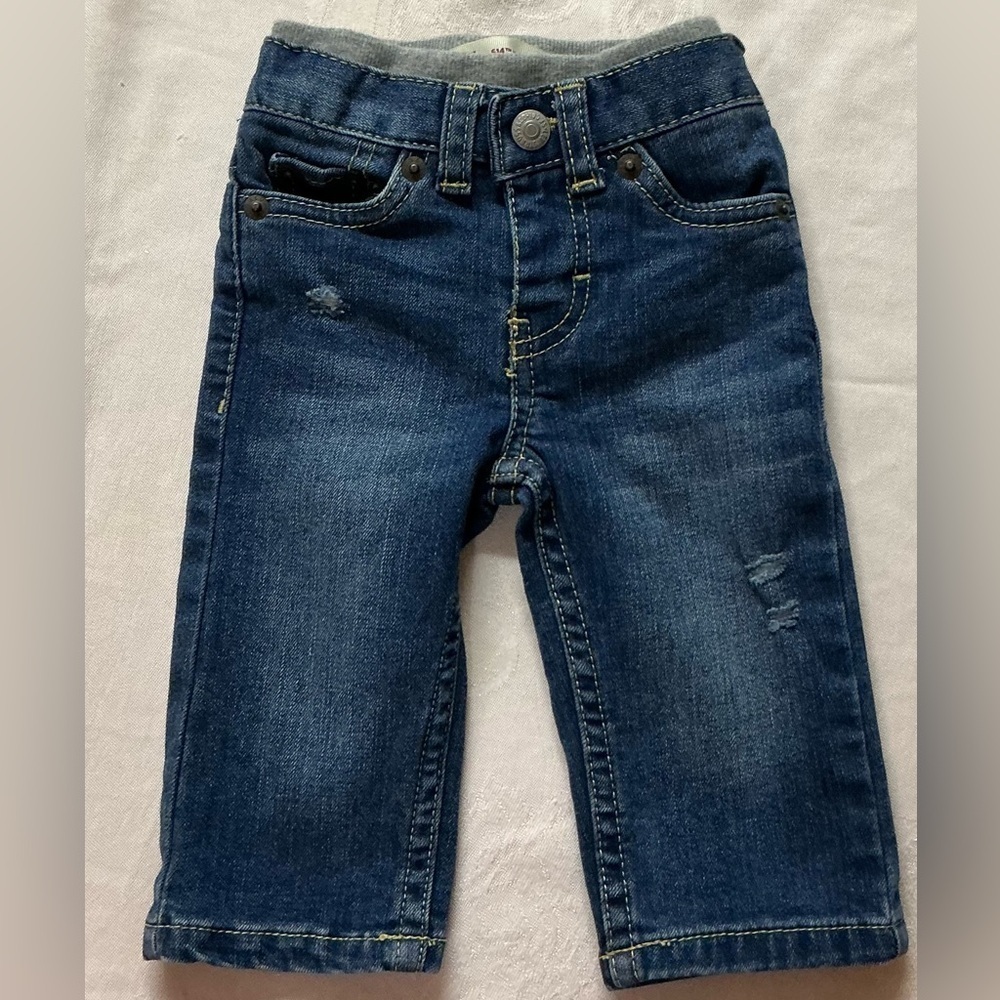 LEVI’S Baby 514 STRAIGHT Blue Denim Jeans Sz 3 M - Picture 4 of 8